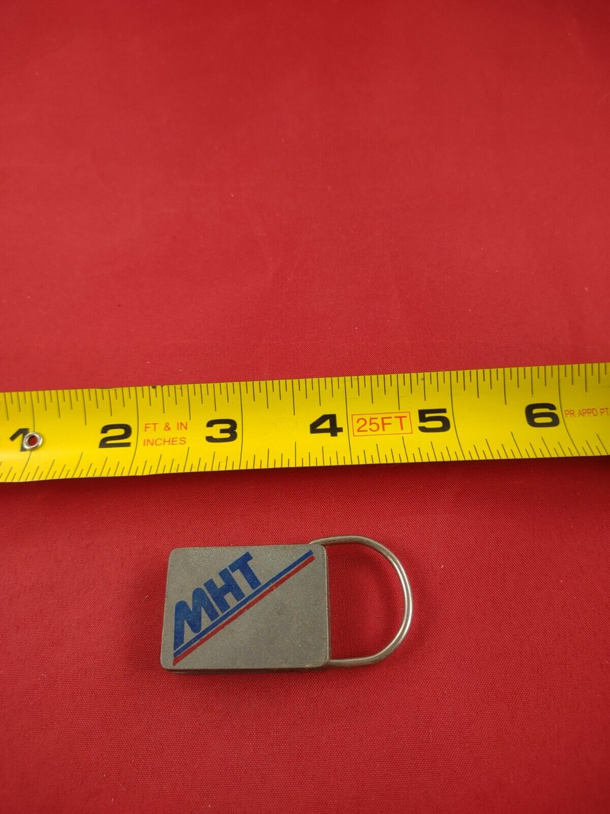 Vintage Manufacturers Hanover MHT Keychain Key Ring Chain Fob Hangtag *135-G
