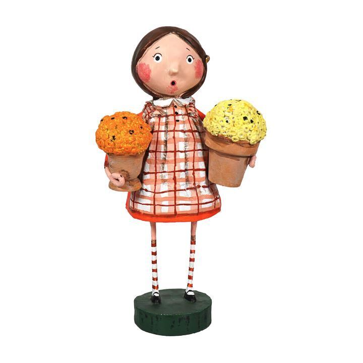 Lori Mitchell Mumsey Harvest Thanksgiving Fall Flower Girl Figurine 14473