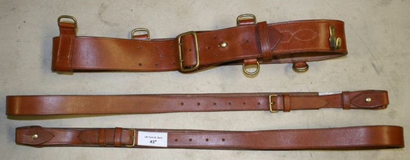 New British Sam Browne Belt w/Two Braces - Large sizes