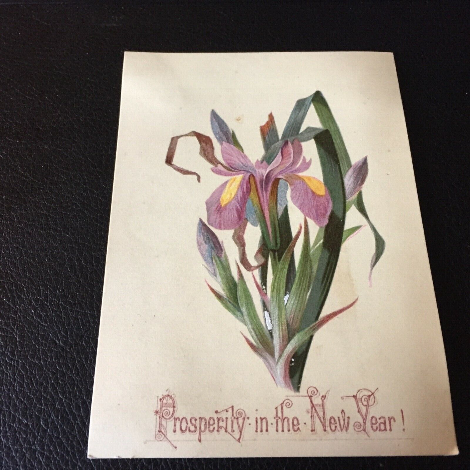 VINTAGE PROSPERITY IN THE NEW YEARS CARD