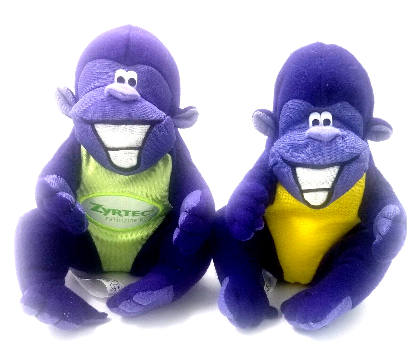 Zyrtec Purple Gorilla Monkey Vintage Advertising Pharma Promo Lot of 2