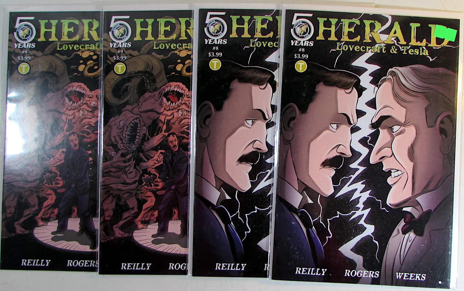 Herald Lovecraft & Tesla Lot of 4 #8 x2,9 x2 Action Lab (2016) 1st Print Comics