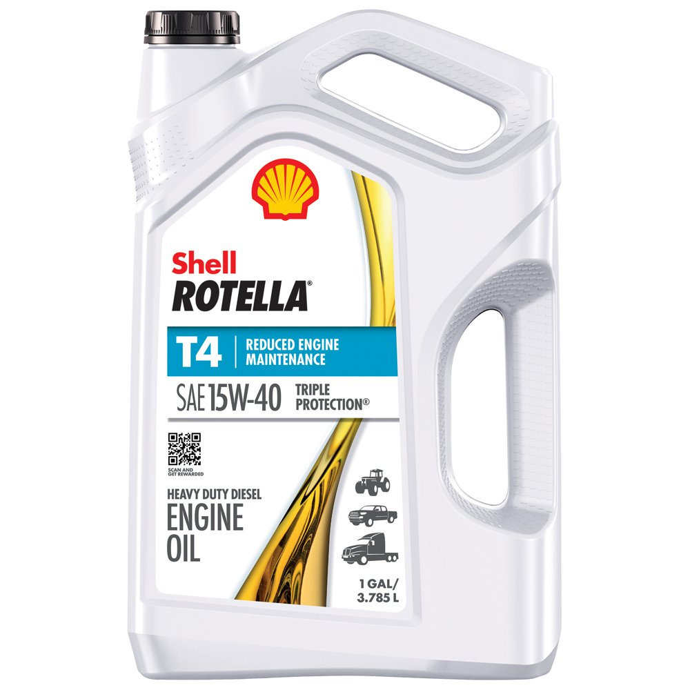 Shell Rotella T4 Triple Protection 15W-40 Diesel Engine Oil, 1 Gallon