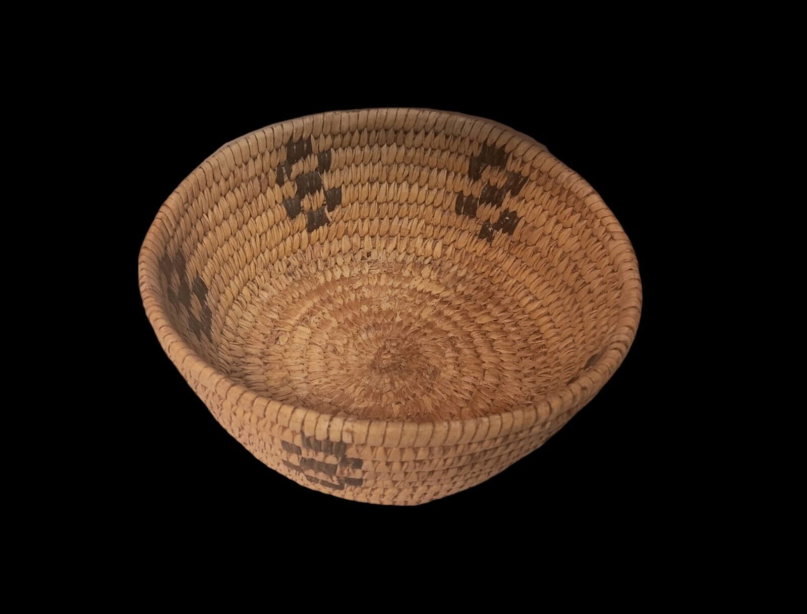 Vintage Native American Rimmed Coil Basket