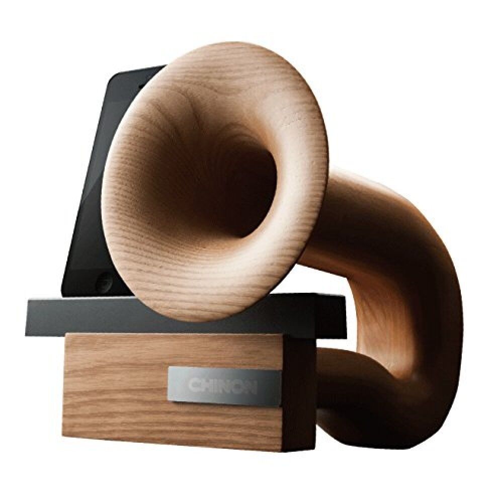 CHINON Passive Speaker Wood for iPhone Acoustic Eco EMS Shipping from Japan
