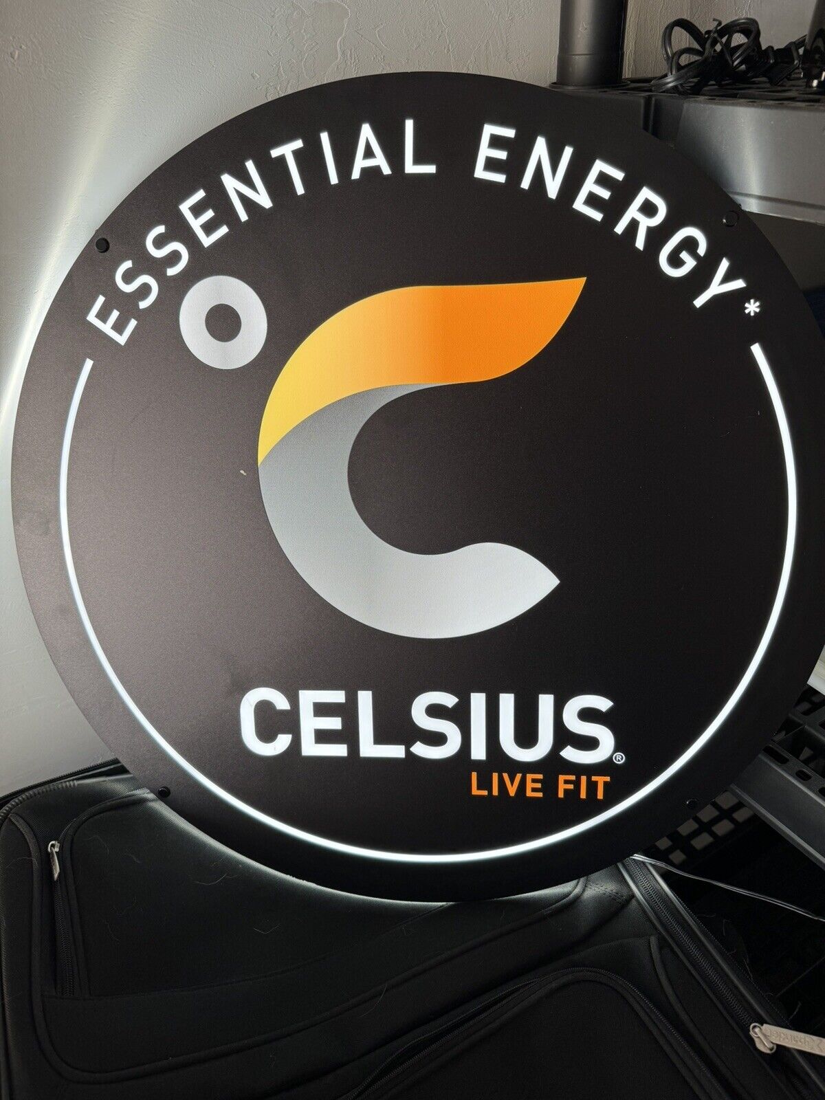 Celsius Energy LED Hanging Sign - Works Great, Huge Ad For Store Or Garage
