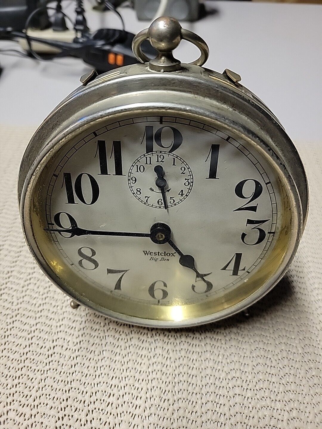Vintage  1914 Westclox Big Ben Alarm Clock Peg Leg  Analog Wind Up Mechanical