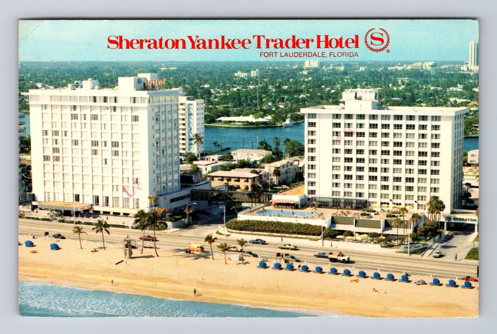 Ft Lauderdale FL-Florida, Sheraton Yankee Trader Hotel Antique Vintage Postcard
