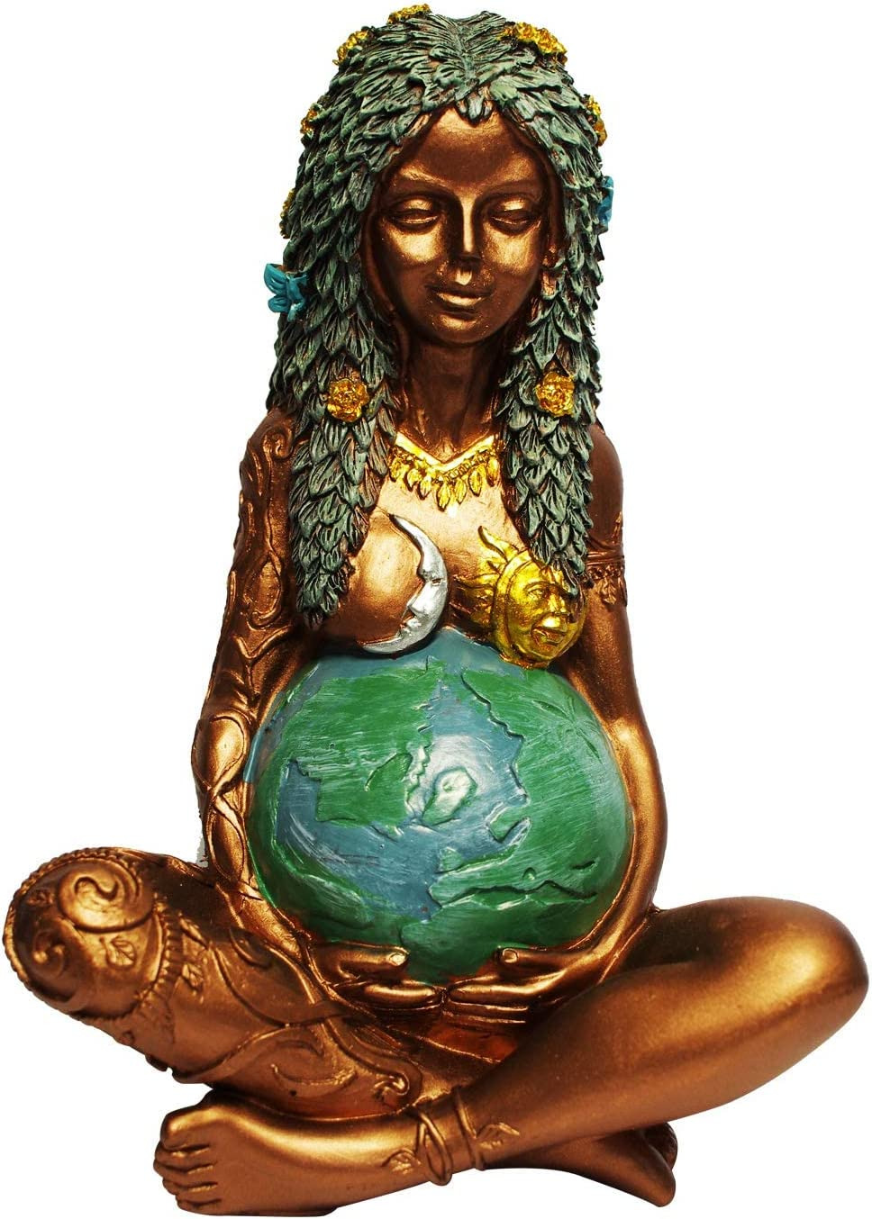 Mother Earth Statue, Fertility Nature Gaia Goddess Statue, Wiccan Altar Table Su