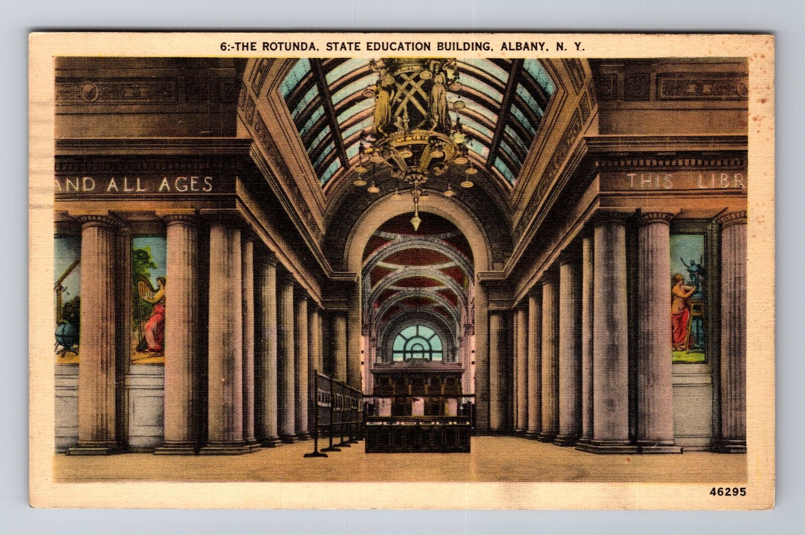 Albany NY-New York The Rotunda, State Education Building, Vintage c1941 Postcard