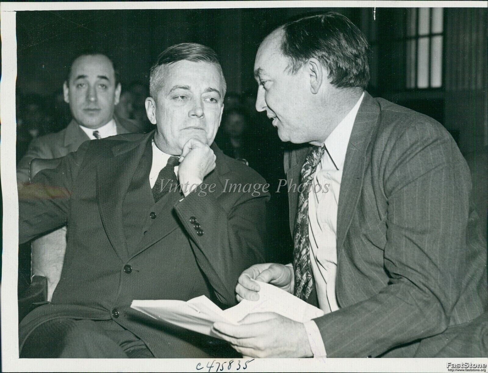1938 Atty Wm Stewart Defends Engineer James Matter For Murder Courts 6X8 Photo