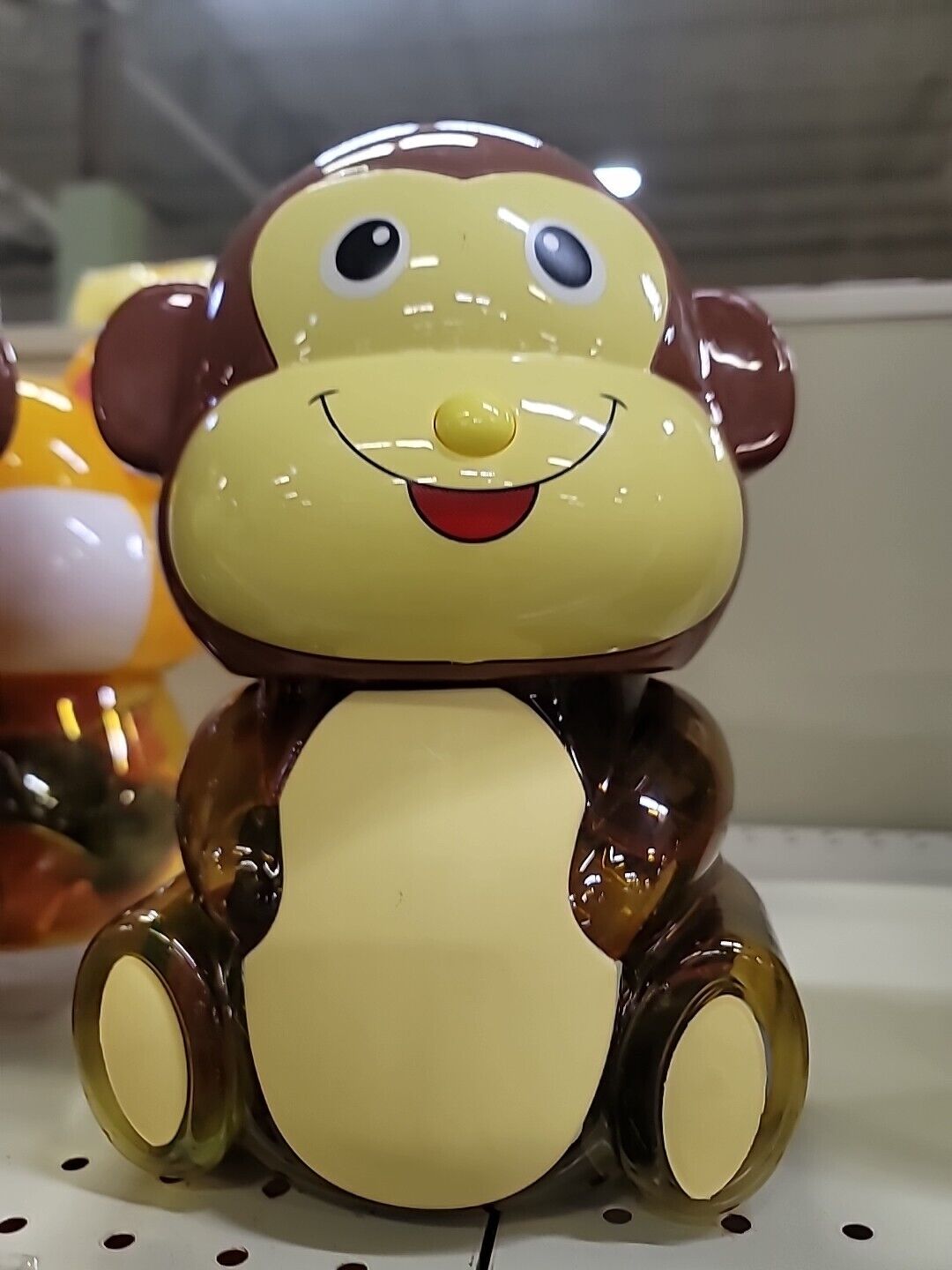 Monkey Plastic Coin Piggy Bank Jelly Fruit Candy Brand 