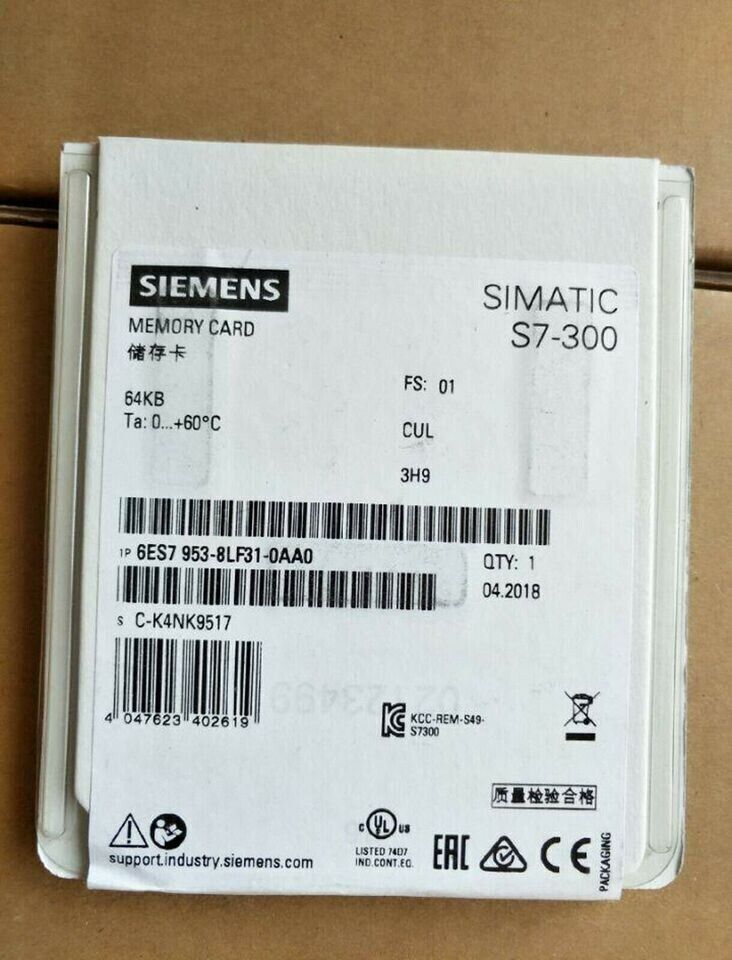 NEW Siemens 6ES7 953-8LF31-0AA0 6ES7953-8LF31-0AA0 Memory Card S7-300/C7/ET 200