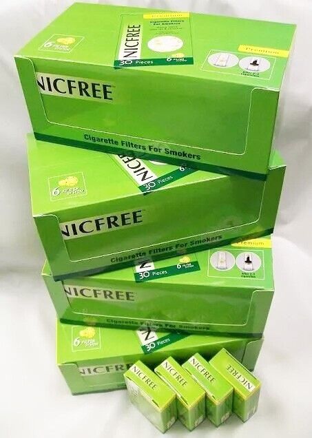 NICFREE Premium Cigarette Filters Remove Tar & Nicotine 80 Packs 2400 Filters