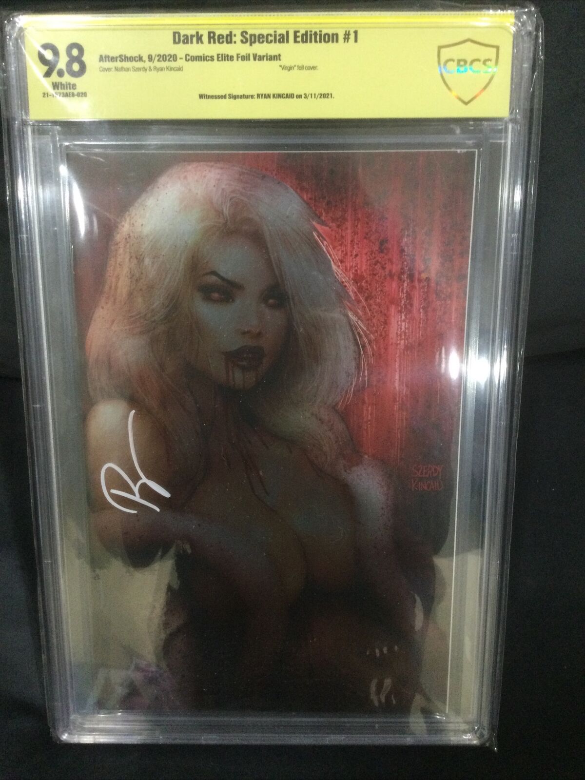 Dark Red Special Edition #1 Comics Elite Foil Variant CBCS 9.8 Signed By Kincaid
