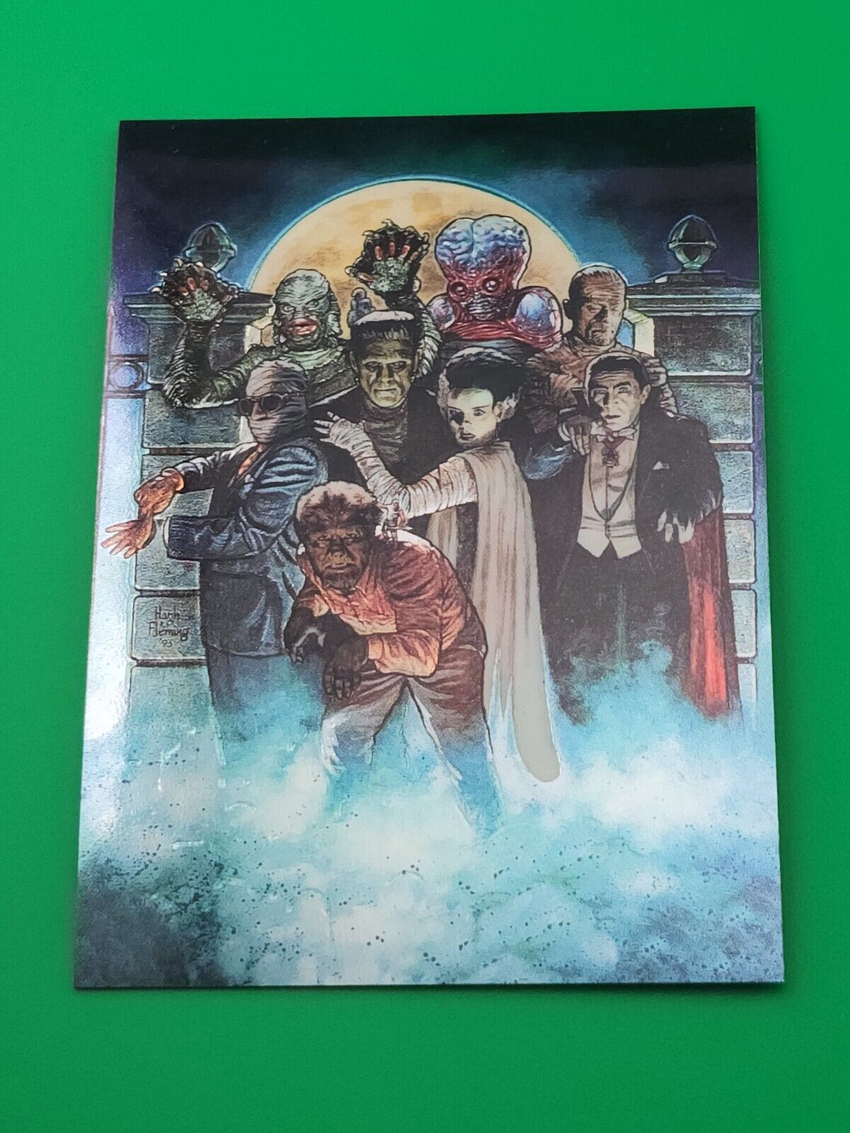 1994 Topps Universal Monsters Illustrated Monsterchrome Card M1