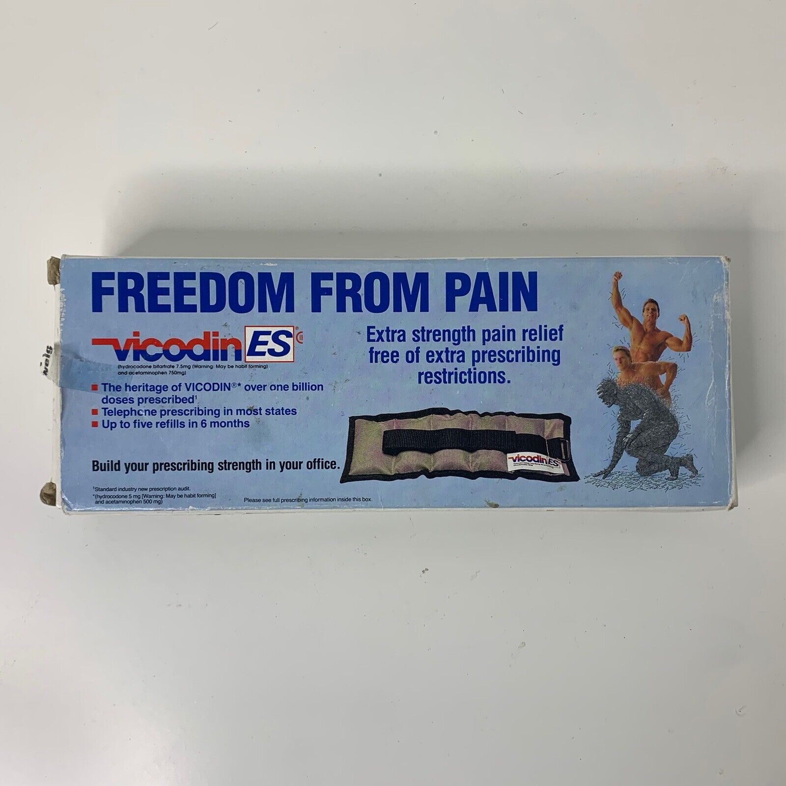 VICODIN ES Branded Ankle/Wrist Weights 1 lb Opioid Pharma Promo UNUSED RARE