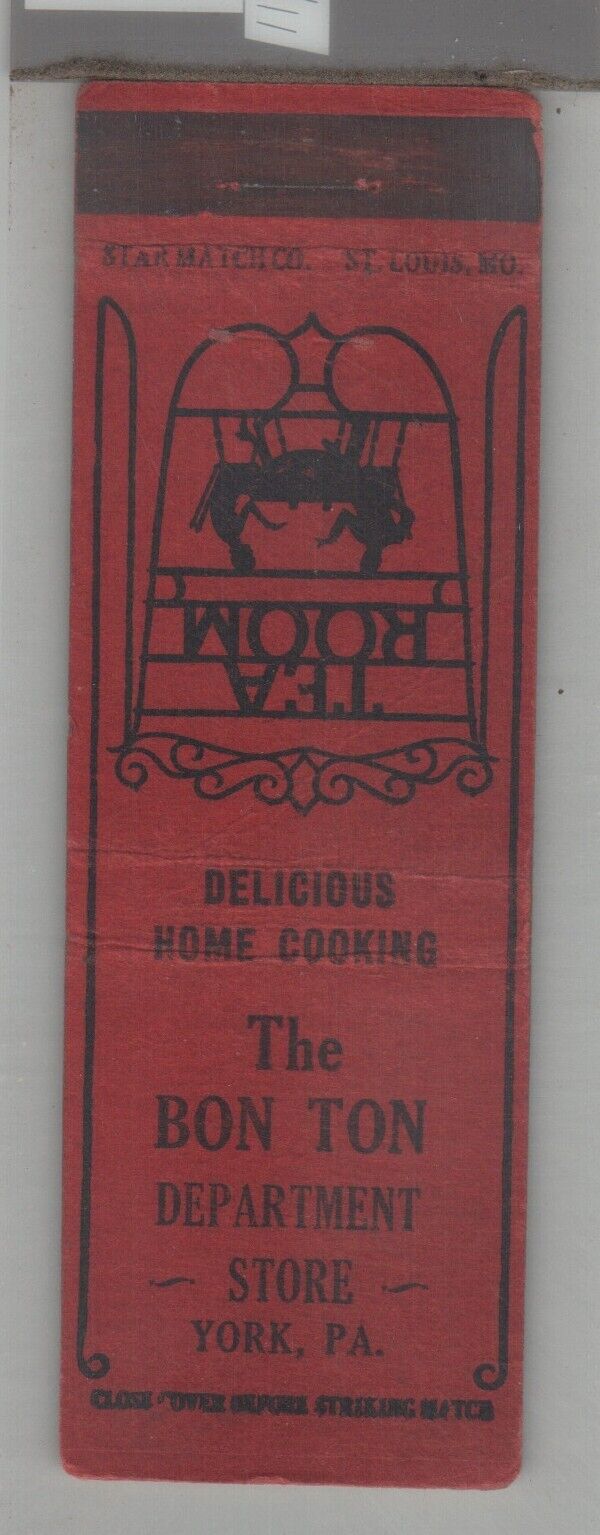Matchbook Cover 1930s Star Match Co The Bon Ton Department Store York PA