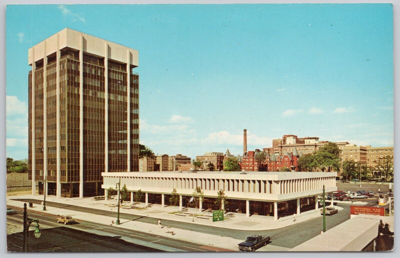 Detroit Michigan Vintage Postcard Professional Plaza