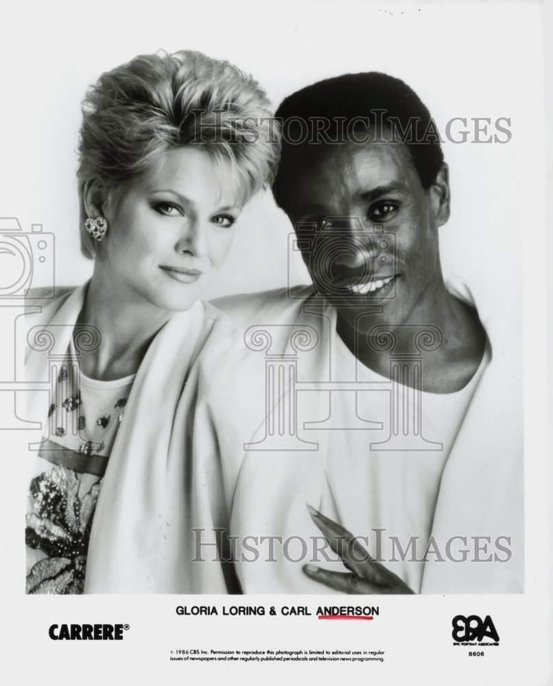 1986 Press Photo Gloria Loring & Carl Anderson - srp26712