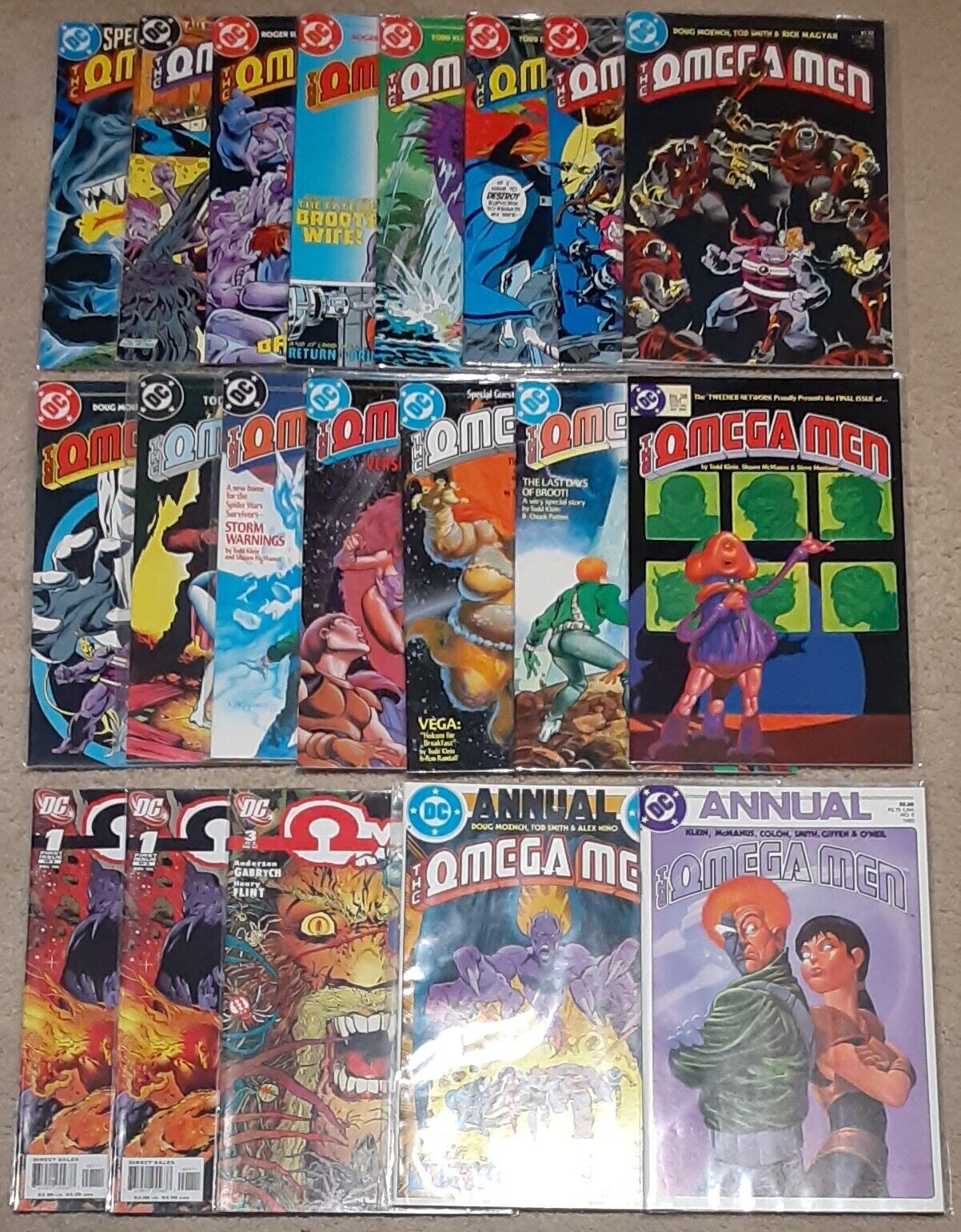 Omega Men Vol 1 #7-38 plus extras (Lot of 20) VF 1983 DC SEE PICS/Description