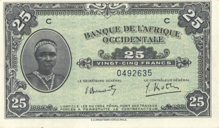 French West Africa - P-42 - Foreign Paper Money - Paper Money - Foreign