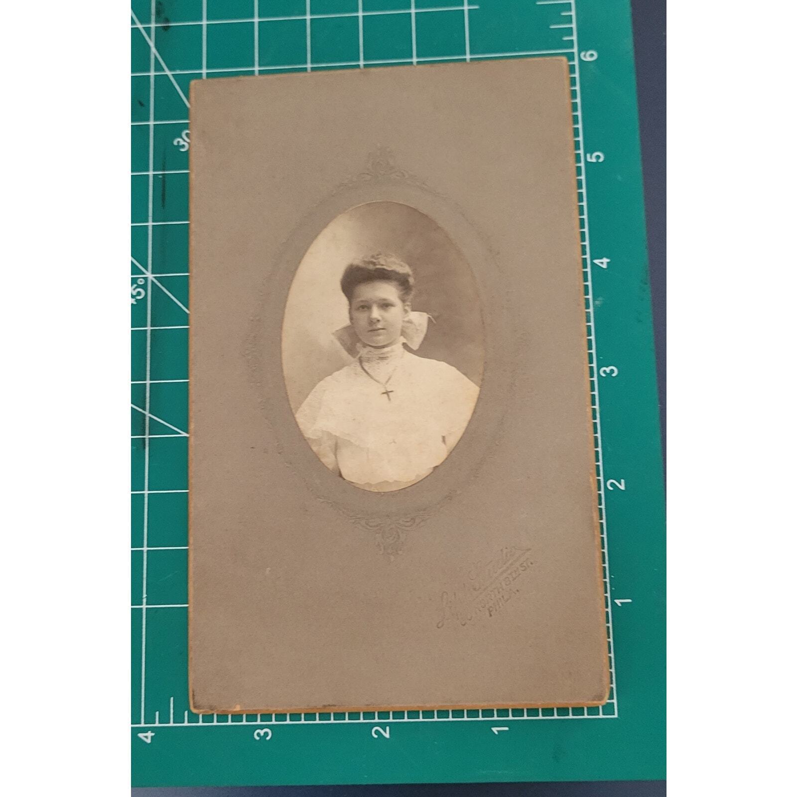 Antique Victorian Cabinet Card Pretty Lady Found Photo