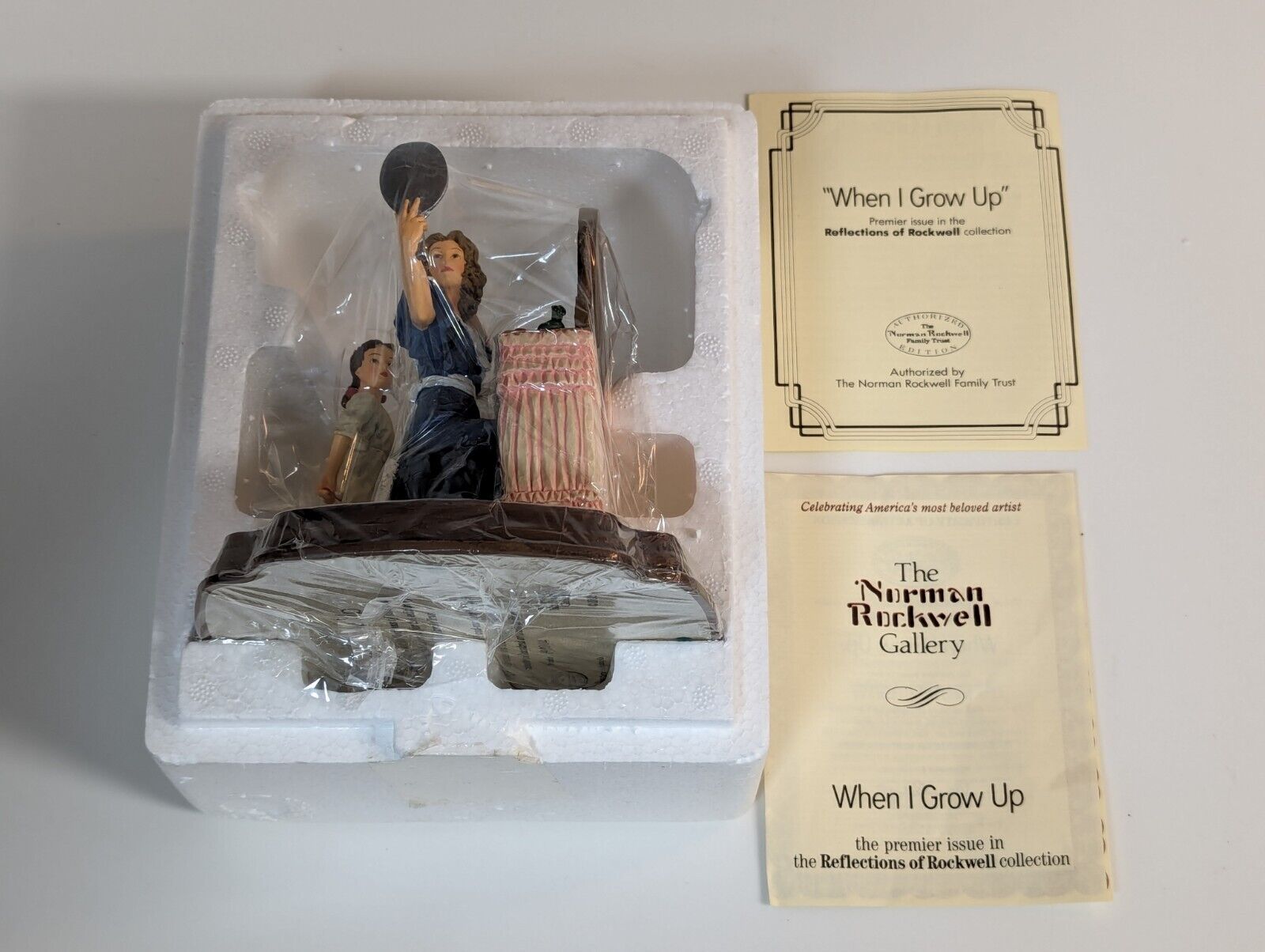 When I Grow Up, Reflections Of Rockwell Norman Rockwell Figurine with Box