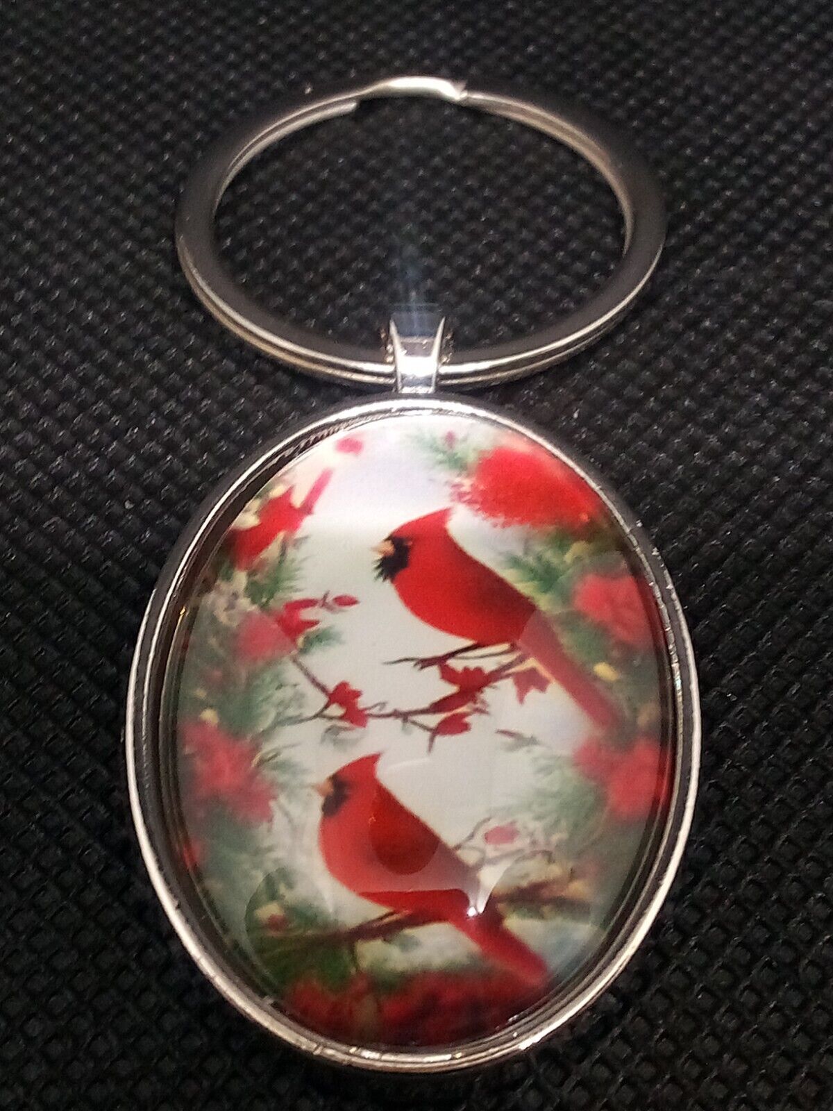 Cardinal keychain, Grief, Loss, Remembrance,  Red Bird 