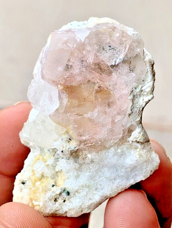 225 Carat beautiful Pink Morganite with Albite Crystal Specimen From Afghanistan