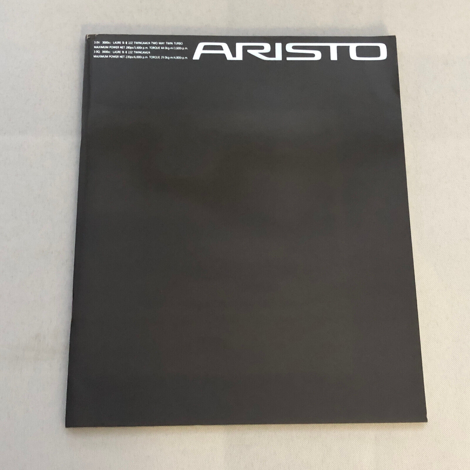 Toyota Aristo Car Sales Brochure Catalog Advertising