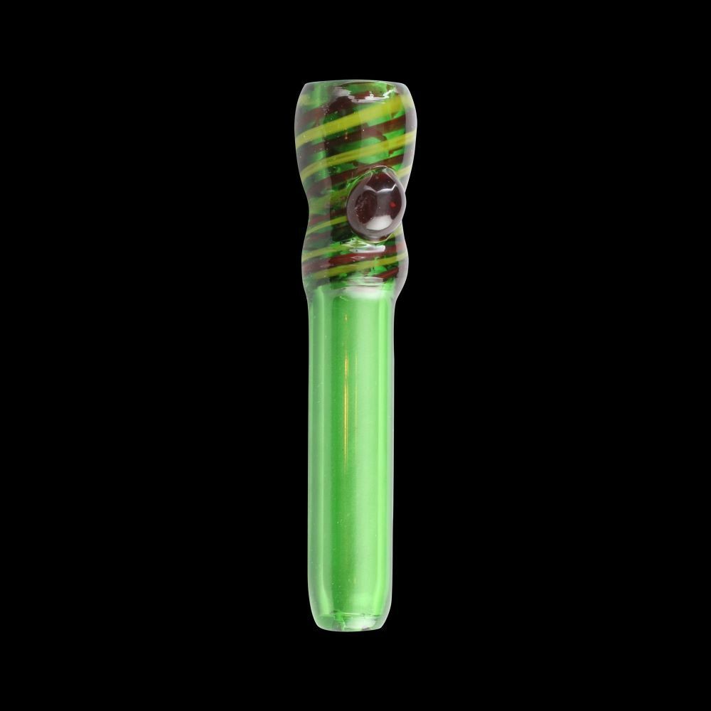 Chameleon Glass Bamboozler Chillum Glass Hand Pipe - Green