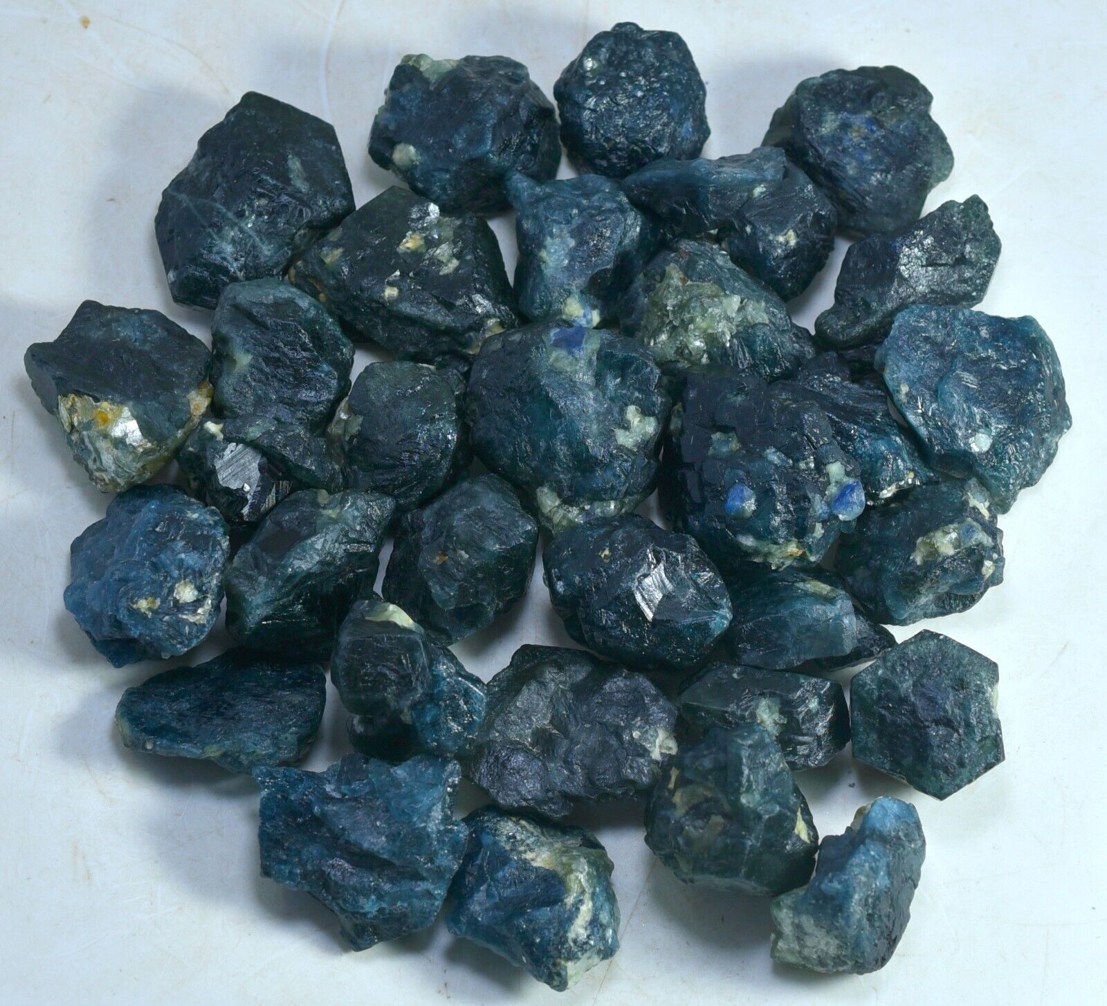 500 GM Faceted Transparent Natural Blue Gemmy DRAVITE TOURMALINE Crystals Lot