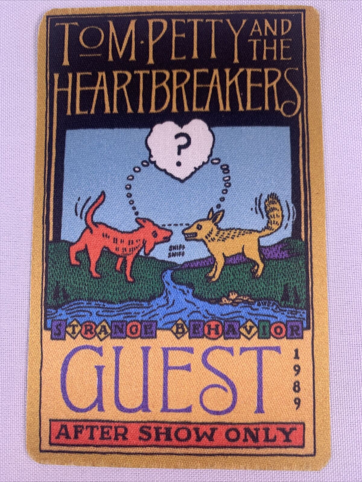 Tom Petty And The Heartbreakers Pass Ticket Original Used Strange Behavior 1989