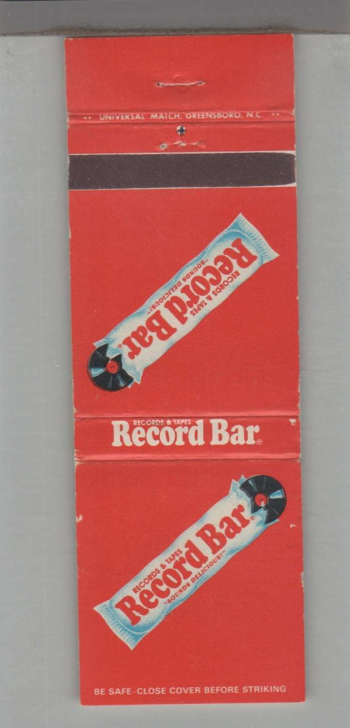 Matchbook Cover Records & Tapes Record Bar