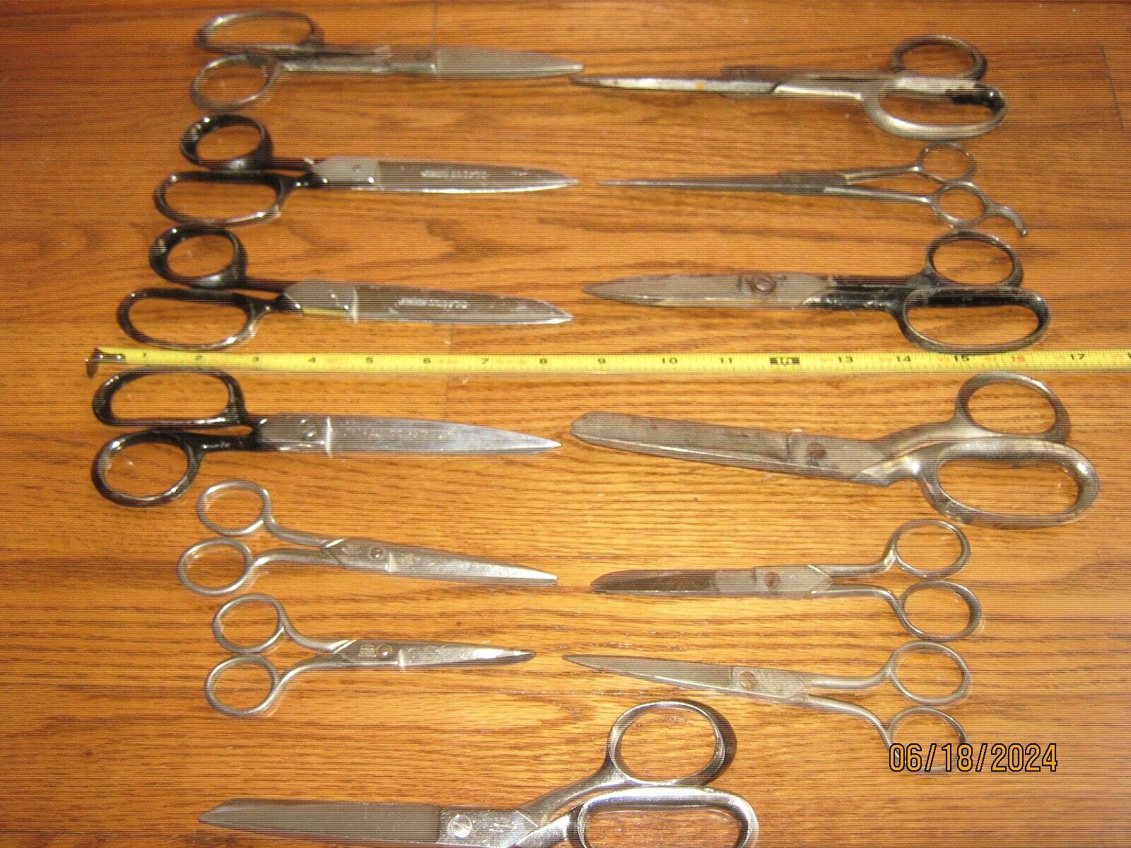 Vintage LOT OF 13 Scissors CASE XX- WISS- CLAUSS -Compton- Keen Edge - Italy
