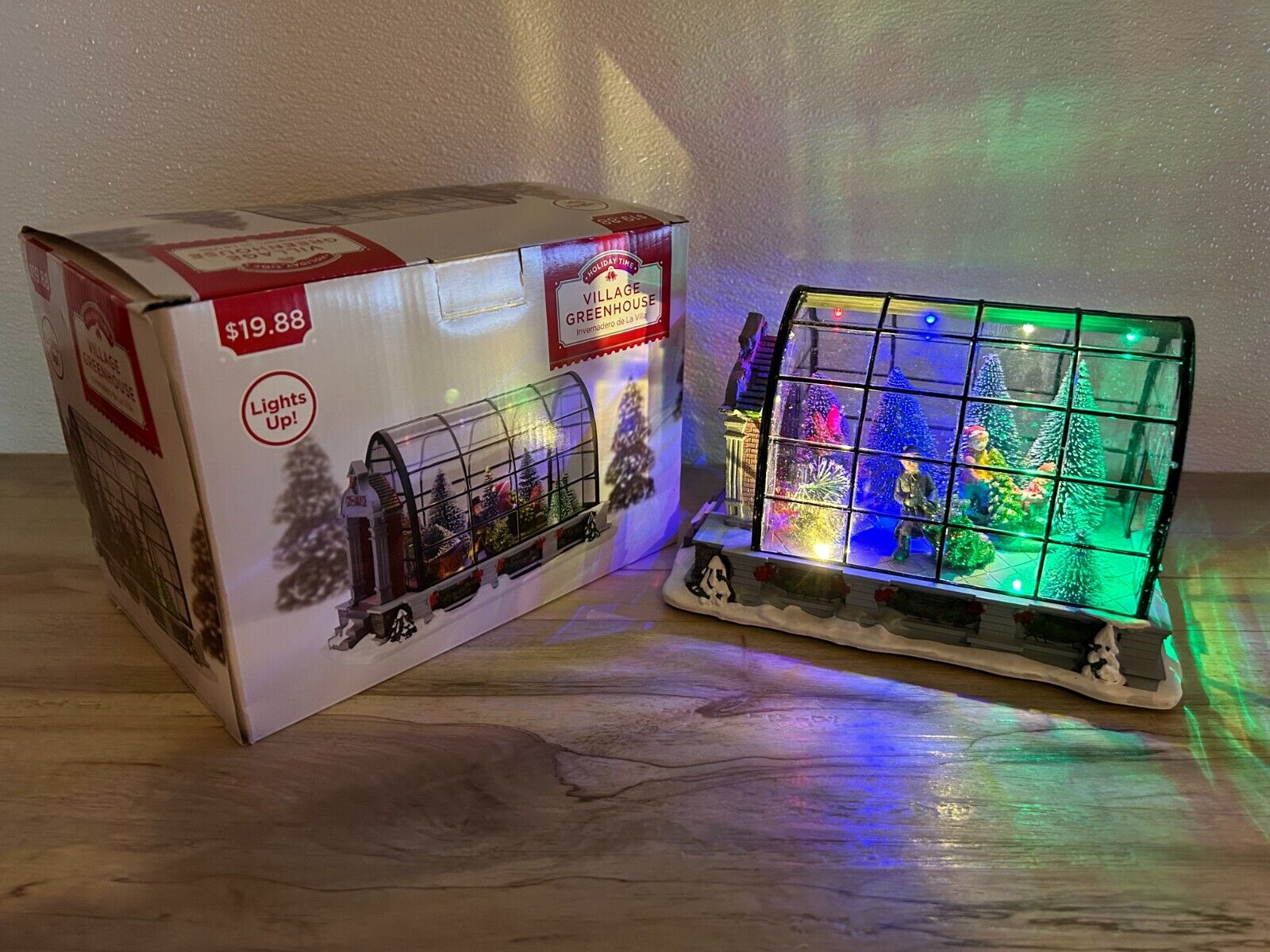 Holyday Time Christmas Village LED Lighted Plastic Animated Greenhouse