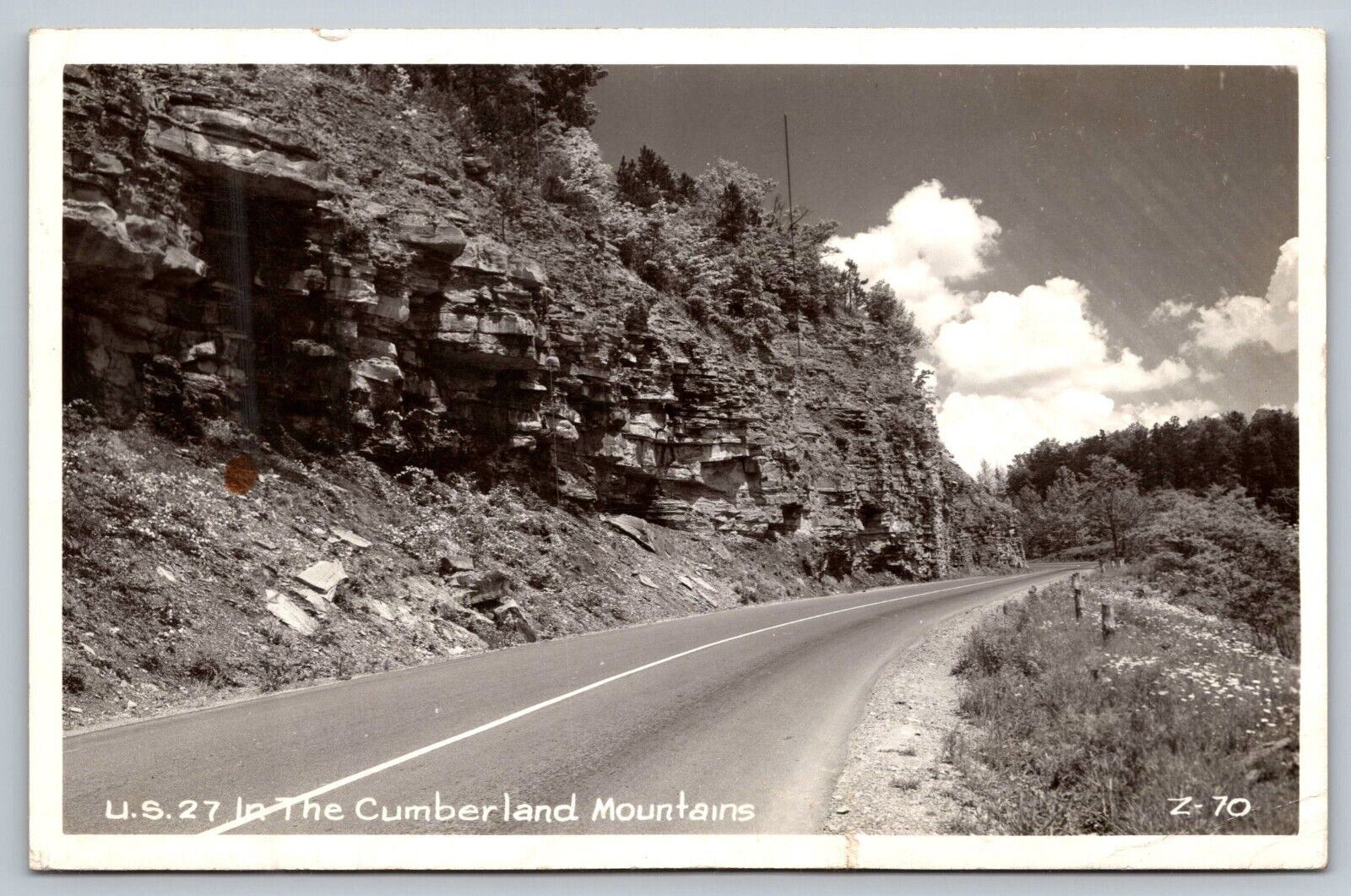 RPPC The Cumberland Mountains TN U.S. 27 Tennessee Real Photo Postcard 