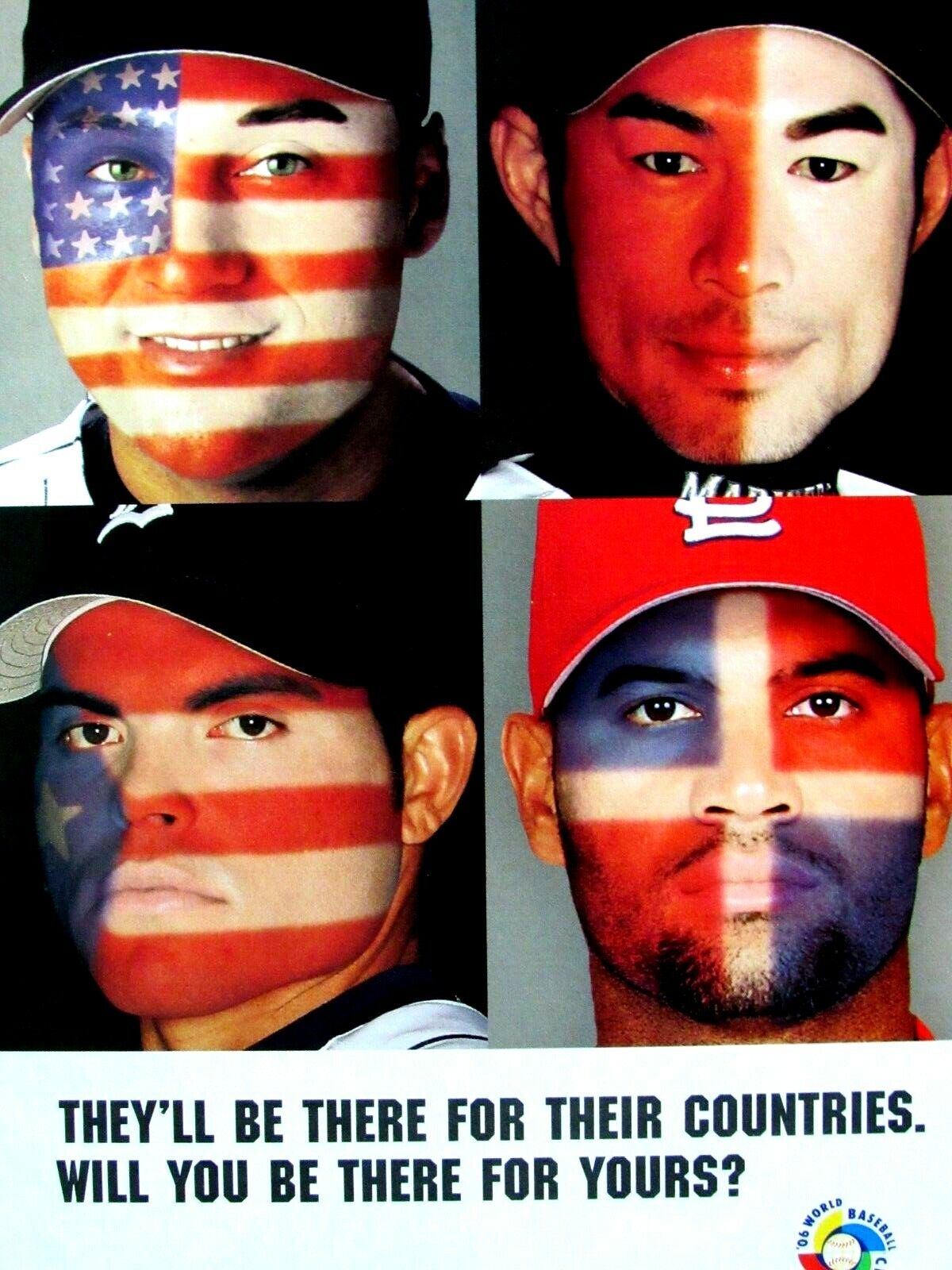 World Baseball Classic Jeter  Pujols Pudge Suzuki  Original Print Ad 8.5 x 11\