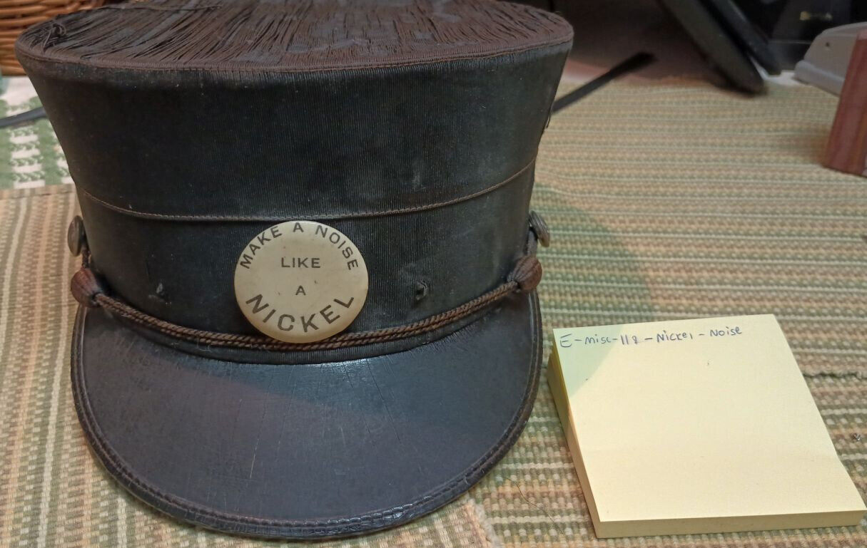 Vintage Denver Rio Grande Western D&RGW Railroad Conductor Hat w Silver Buttons