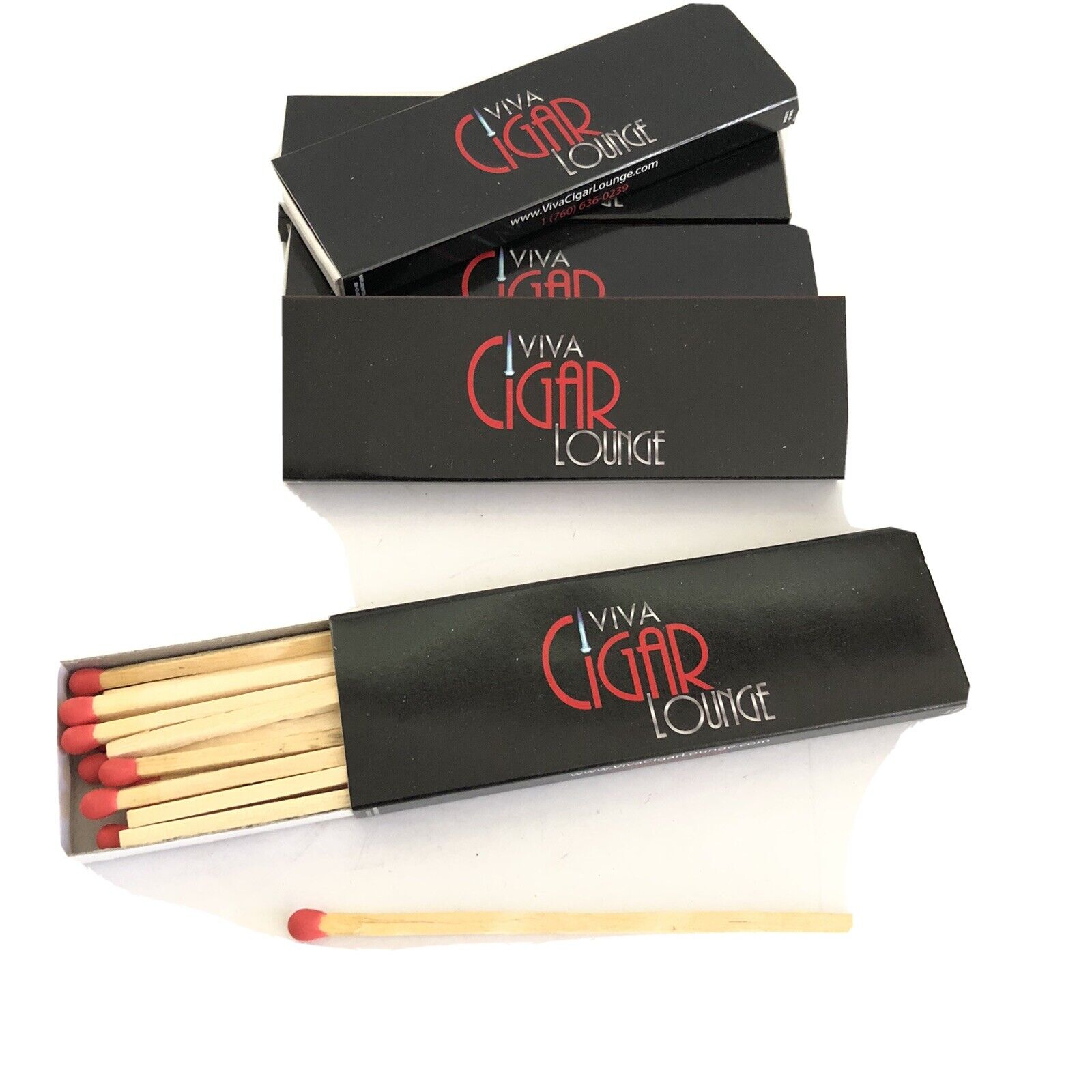 Lot of 5 boxes Cigar Matches - 4” - Four Inch New