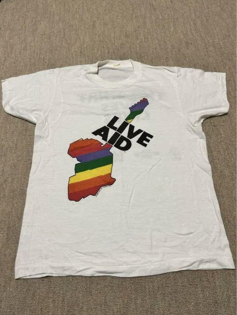 LIVE AID 1985 Vintage t shirt White Super rare From import Japan