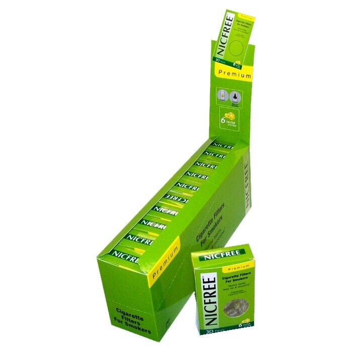 NICFREE Premium Cigarette Filters Remove Tar & Nicotine 10 Packs 300 Filters