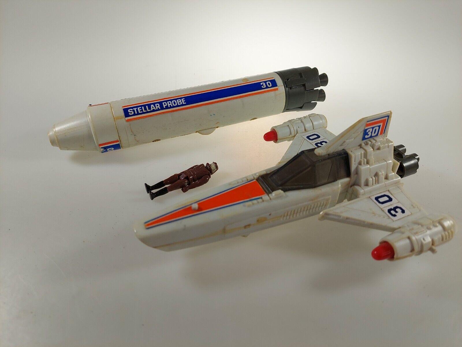 Vtg Mattel 1979 Viper Stellar Probe Non-Firing Ship + Pilot Battlestar Galactica