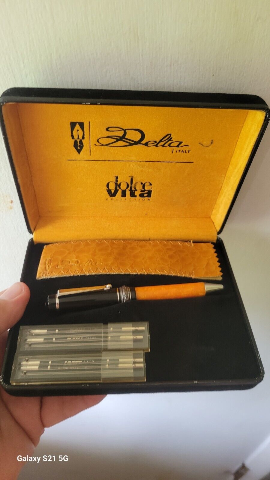Vintage DELTA DOLCEVITA Ballpen Pen #3781 w Original Box and Papers NICE