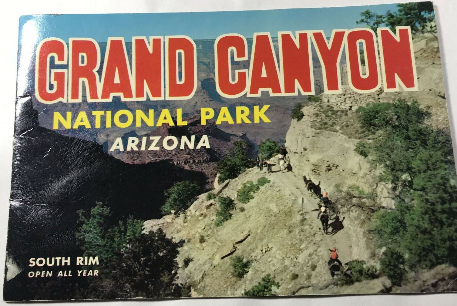 Vintage Grand Canyon Arizona Colored Advertisement Brochure 1950'S