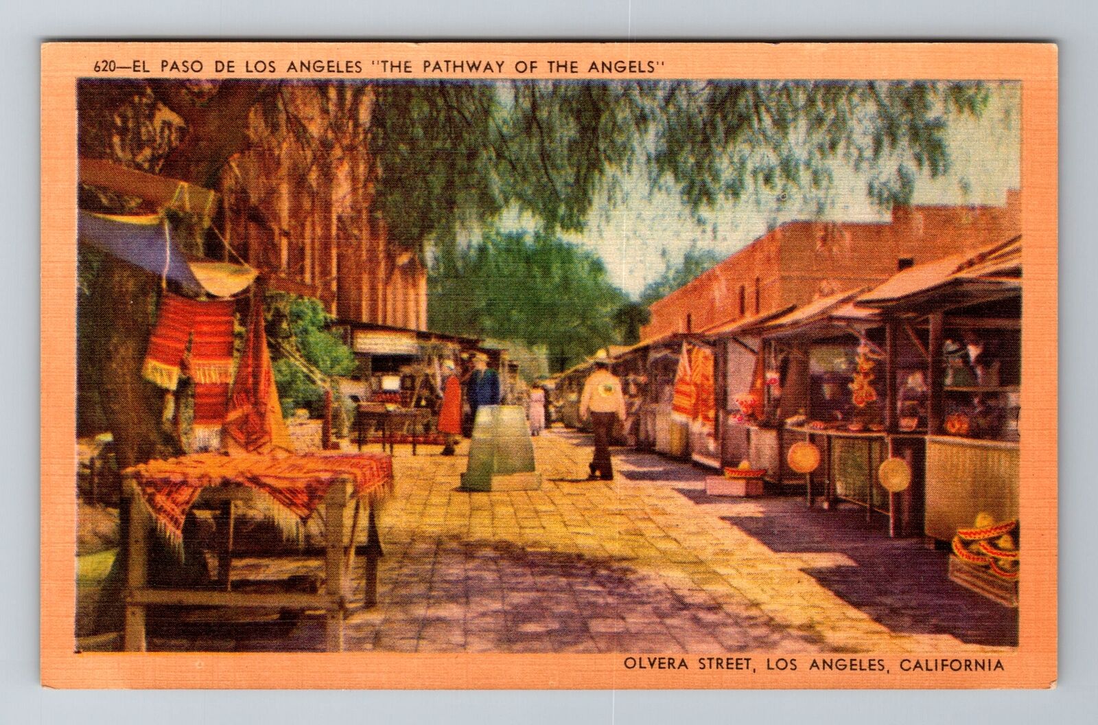 Los Angeles CA-California, El Paso De Los Angeles, Antique, Vintage Postcard