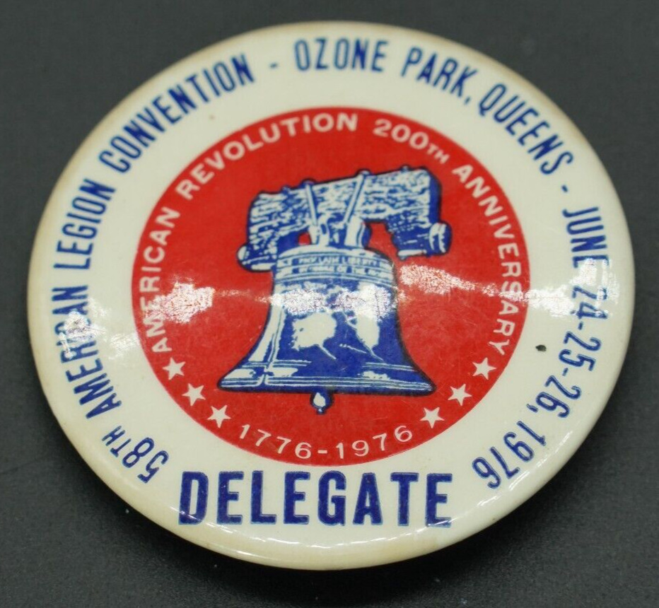 Ozone Park Queens New York American Legion Delegate Con 58th 1976 Button Pinback