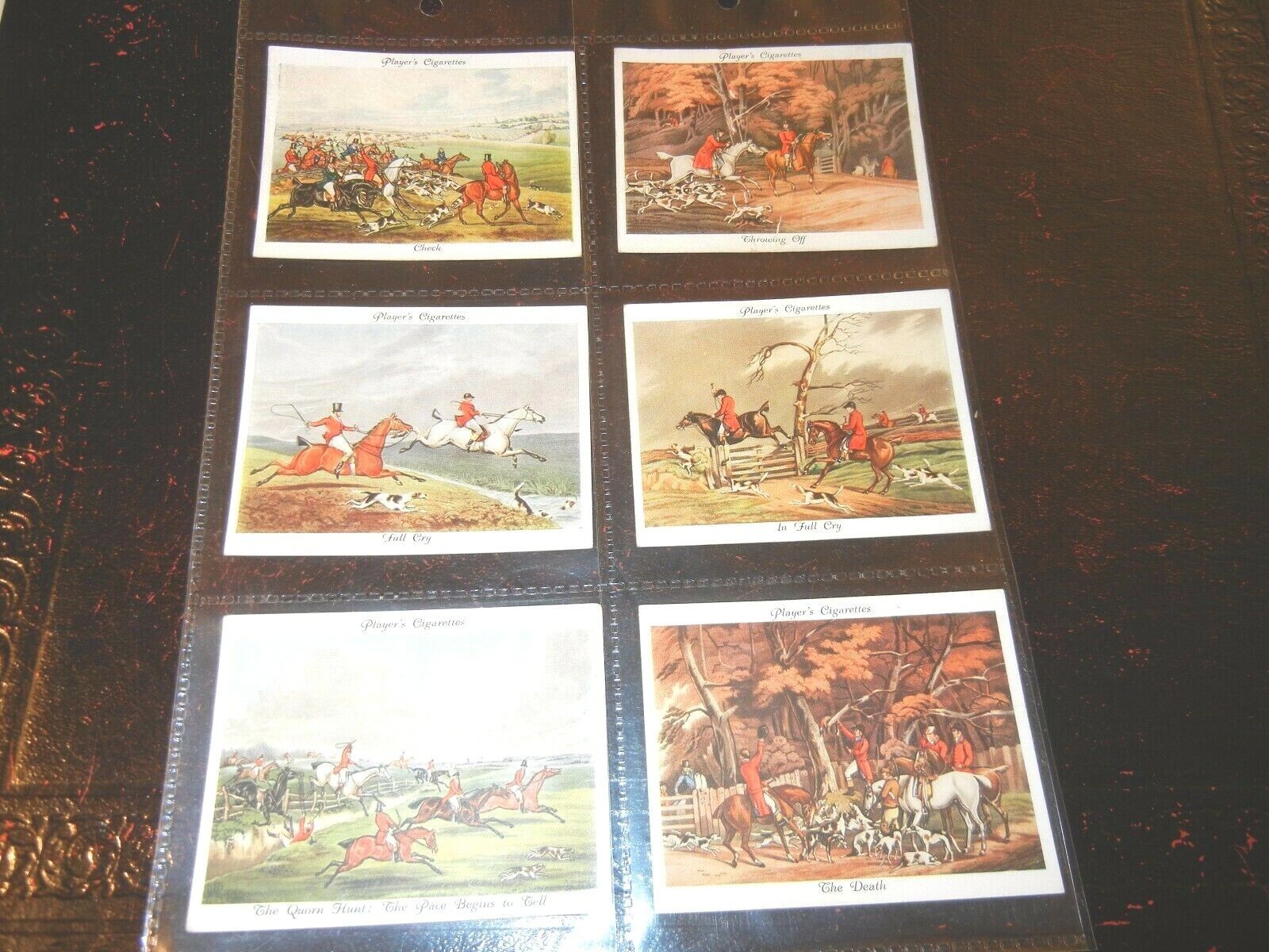1938 Old Hunting Prints fox hound complete John Player tobacco set 25 cards RARE