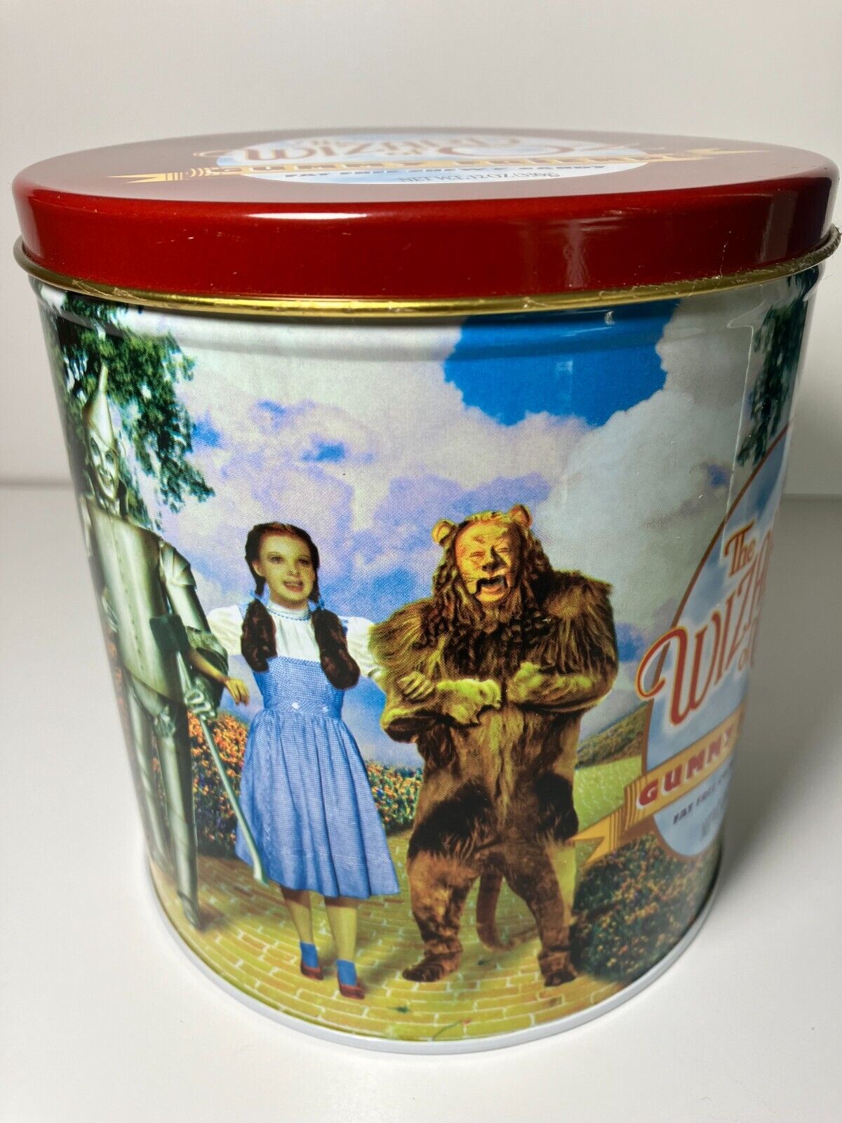 Wizard Of Oz Gummy Friends Collectible Metal Tin Empty Container, 1998